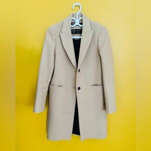 Zara Beige Button Up Coat